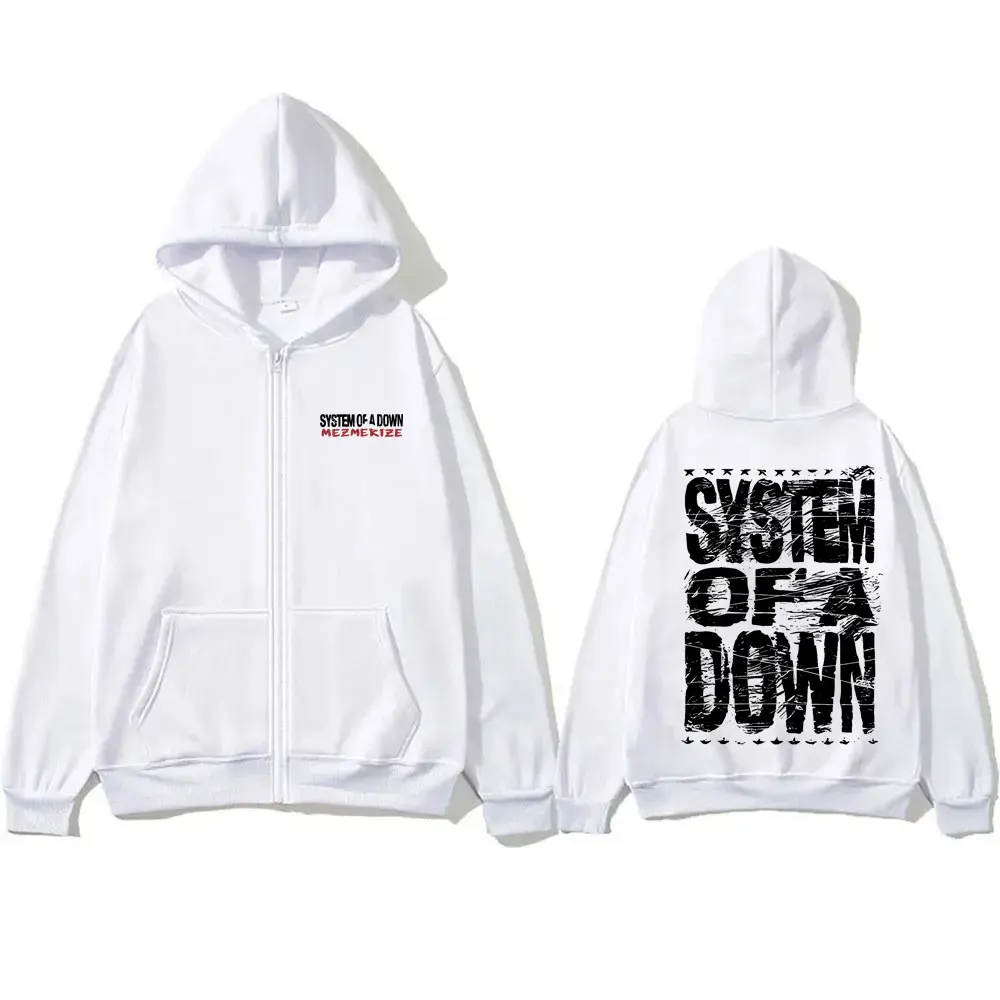 Vintage Rock Band System of A Down Mezmerize Print Zipper Hoodie Men Women Alternative Metal Music Zip Up Jacket Zip Up Hoodies (art.: 3920cb94e24b8) - 3920cb94e24b8