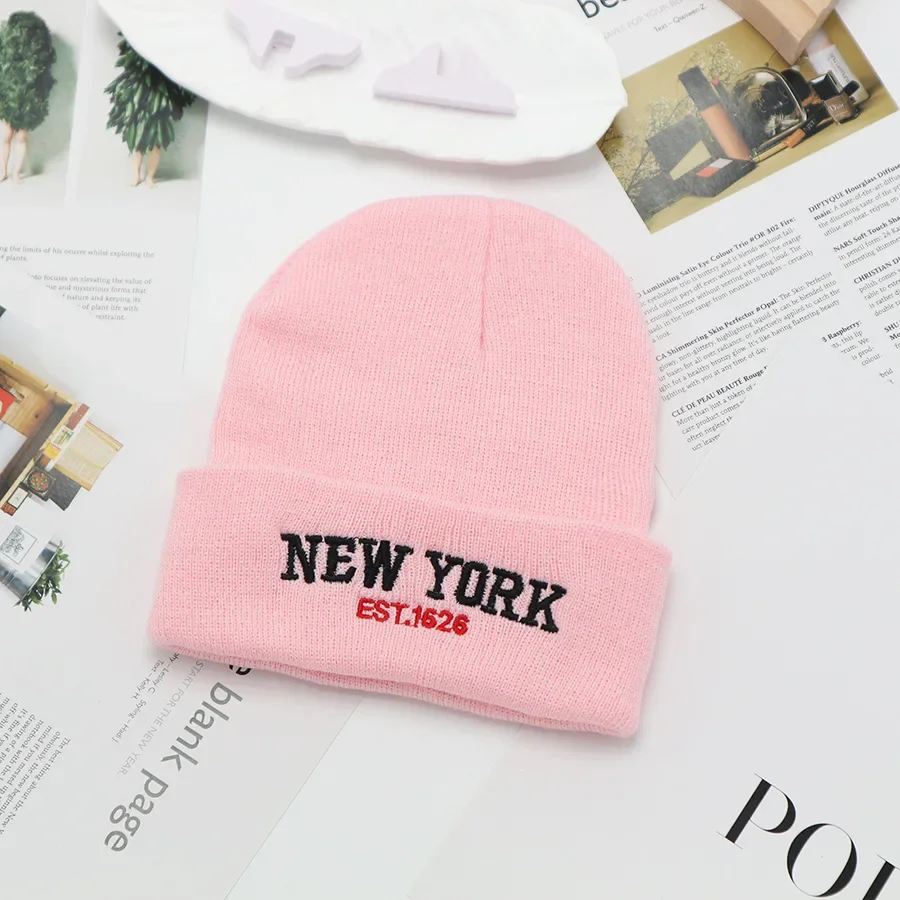 Корейский стиль вязаная шапка с забавным лицом и вышивкой женская осенне-зимняя