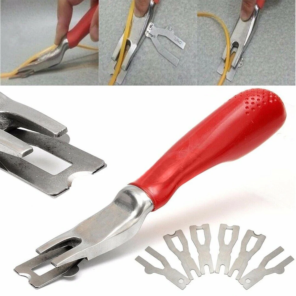 

6 Blade Trimming Skiving Cutting Tools Flooring Welding Cutting Kit Floor Vinyl Crafts Carpet Spatula Tool