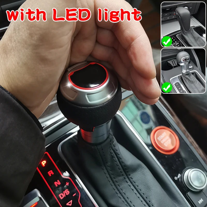 

For audi a6 c7 a3 8p car accessories led luminous gearbox handle q3 a7 s3 s4 automatic Gear stick shift lever gear shift knob