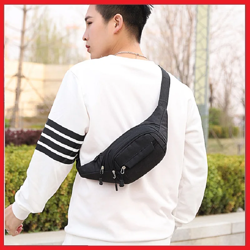 Waist Packs Men Chest Multi-Functional Anti Sprinkling Wear-Resistant Outdoor Sports Mobile Wallet Cash Purse Bags On Sale