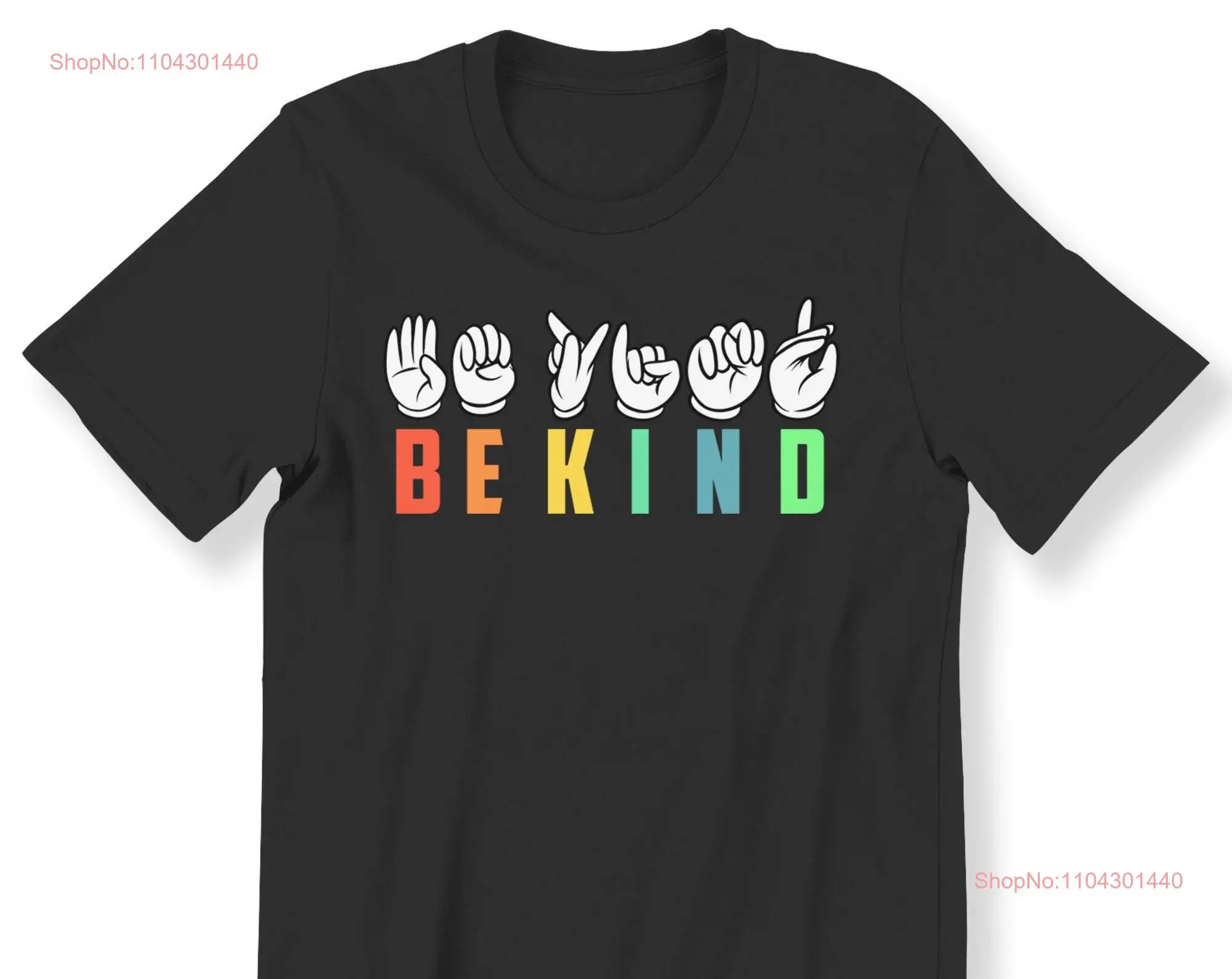 Будьте добрые мужские и женские футболки с надписью на языке жестов длинными или