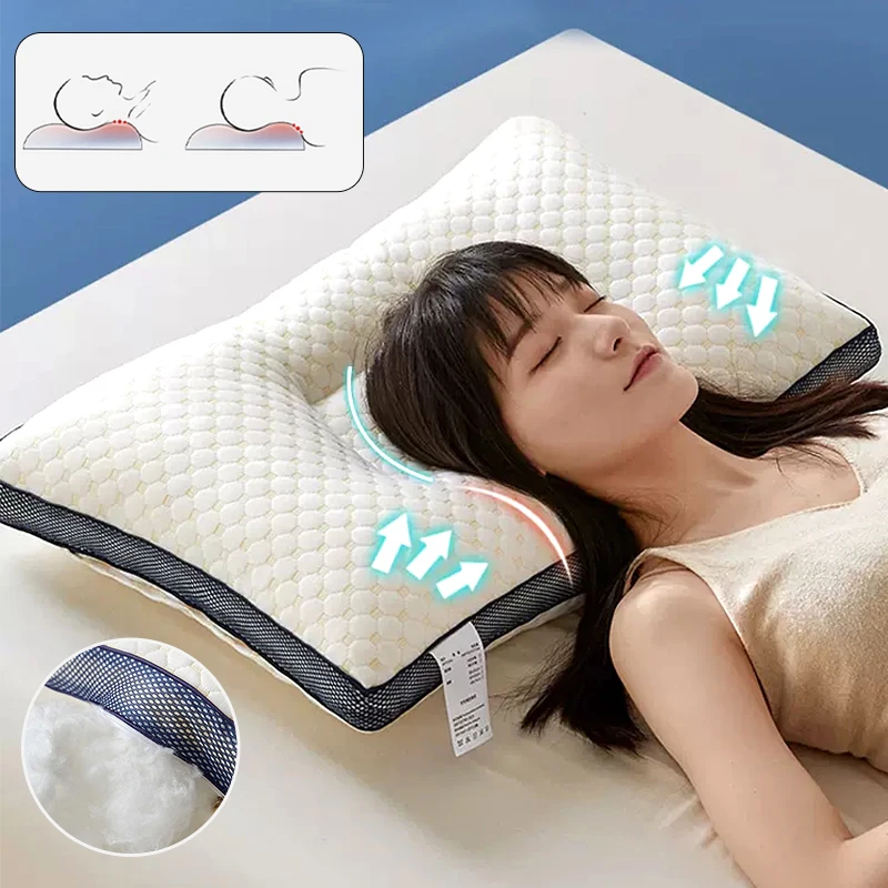 

Эргономичные подушки для шеи, хлопковая подушка для улучшения сна, Массажная подушка для облегчения боли в шее, Ортопедическая подушка для шеи
