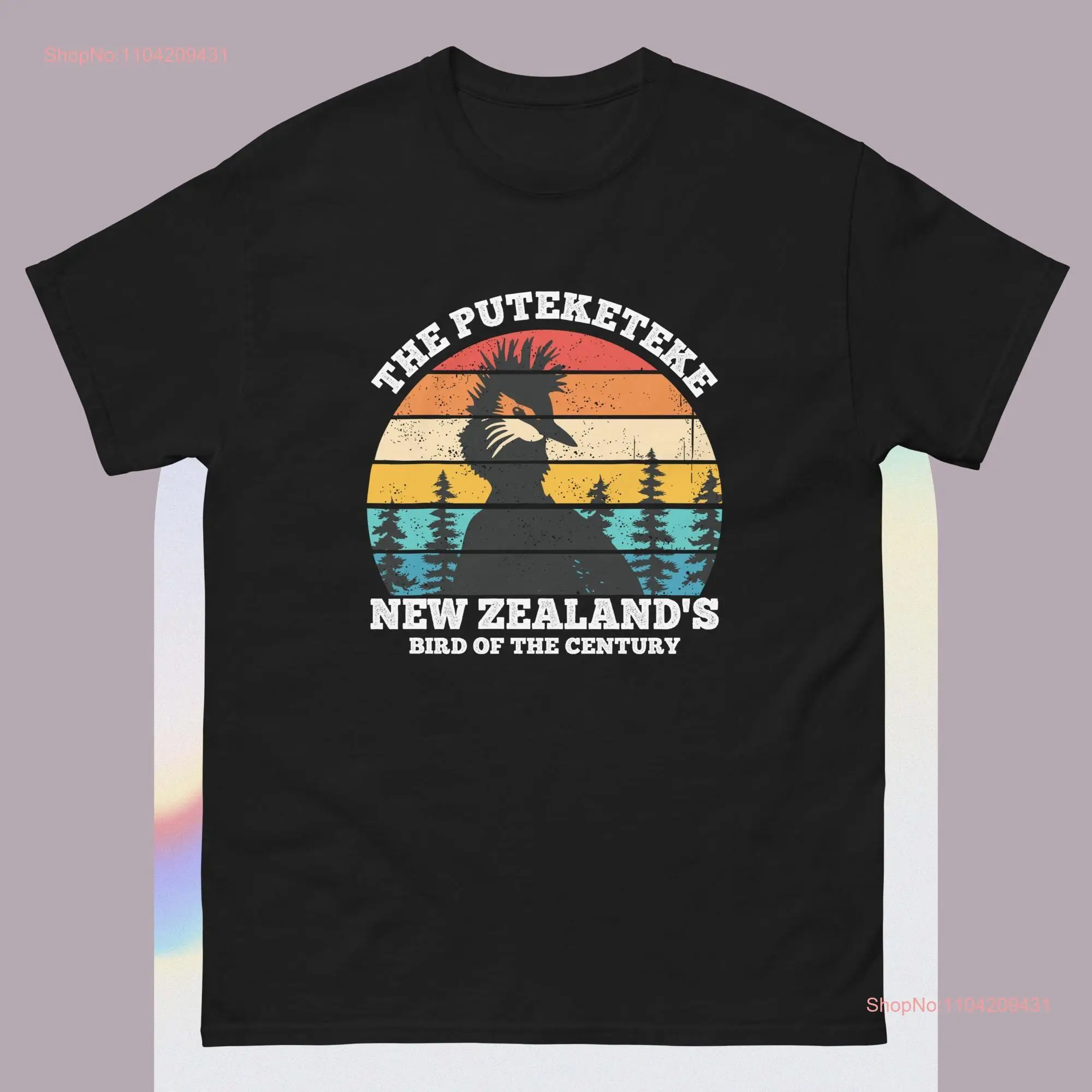 Забавная винтажная футболка Puteketeke New Zealand's Bird Of The Century классическая с длинными