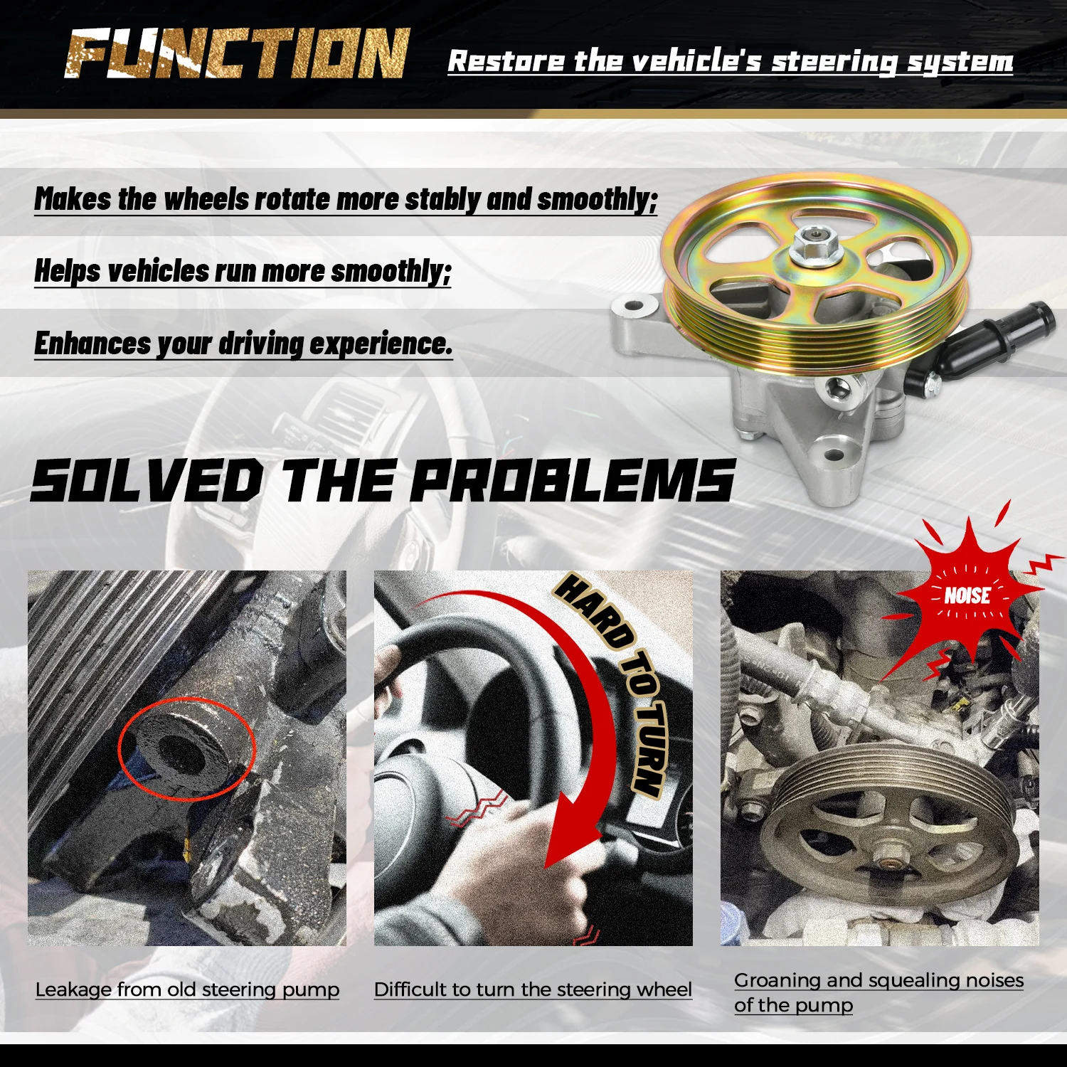 Насос гидроусилителя руля со шкивом для HONDA ODYSSEY 2005-2010 PILOT 2005-2008 21-5442 56110-PVJ-A01 56110-RGL-A03