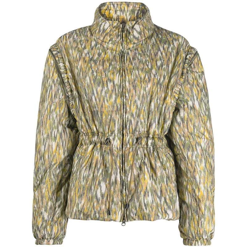 

2022 autumn new products fashion casual detachable sleeve jacket, all-match slim fit high collar long sleeve cotton jacket women