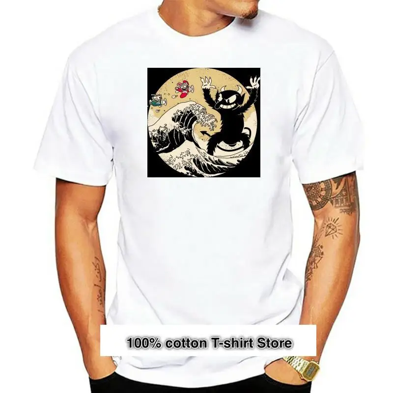 

Camiseta de The Great Retro Game Battle Cuphead para hombre, Camisa estampada, 1