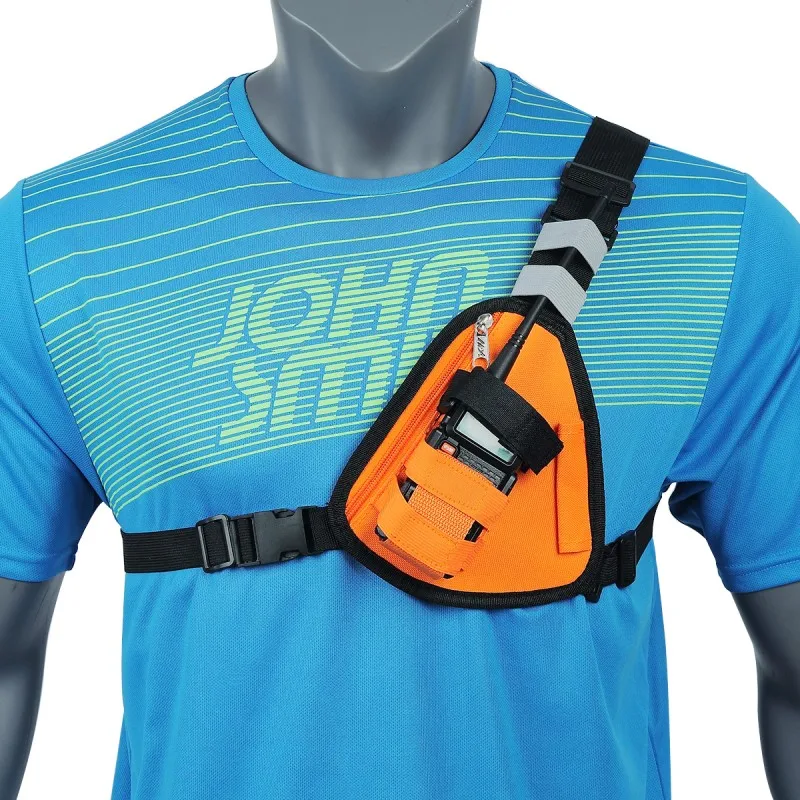 QVXN Handset Chest Hanging Bag  Wireless Handset Cross-body Bag  Search and Rescue Radio Hanging Bag  Walkie-talkie Baofeng