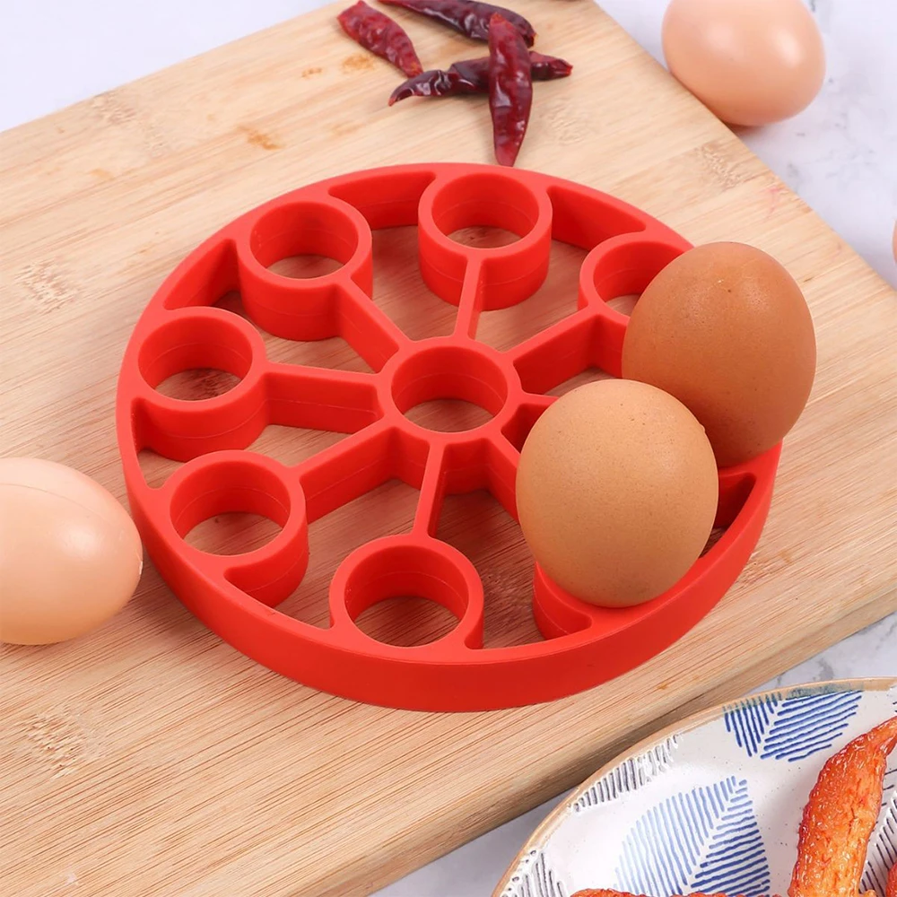 

Egg Tray Safe And Compact Modern And Minimalist Multi-functional Silicone Egg Cooker Silicone Egg Boiler Kitchen Tools Durable