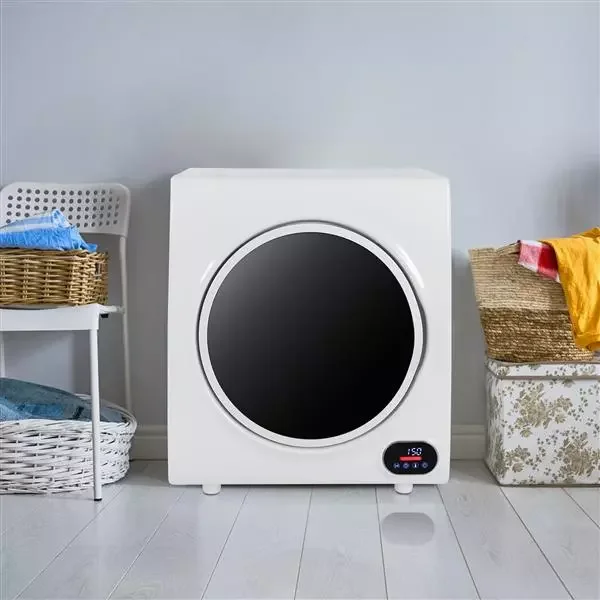 

Tumble dryer with LED touch screen Household clothes dryer GYJ40-88C1-E Compact portable dryer 2.6CUFT white 110V 4KG