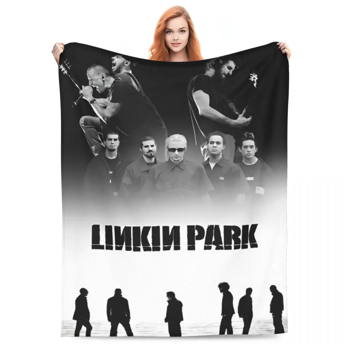 Вязаные одеяла L-Linkin Rock Park, коралловое флисовое плюшевое супермягкое одеяло для автомобиля, дивана, покрывала (art.: 3920cc0903fcd) - 3920cc0903fcd