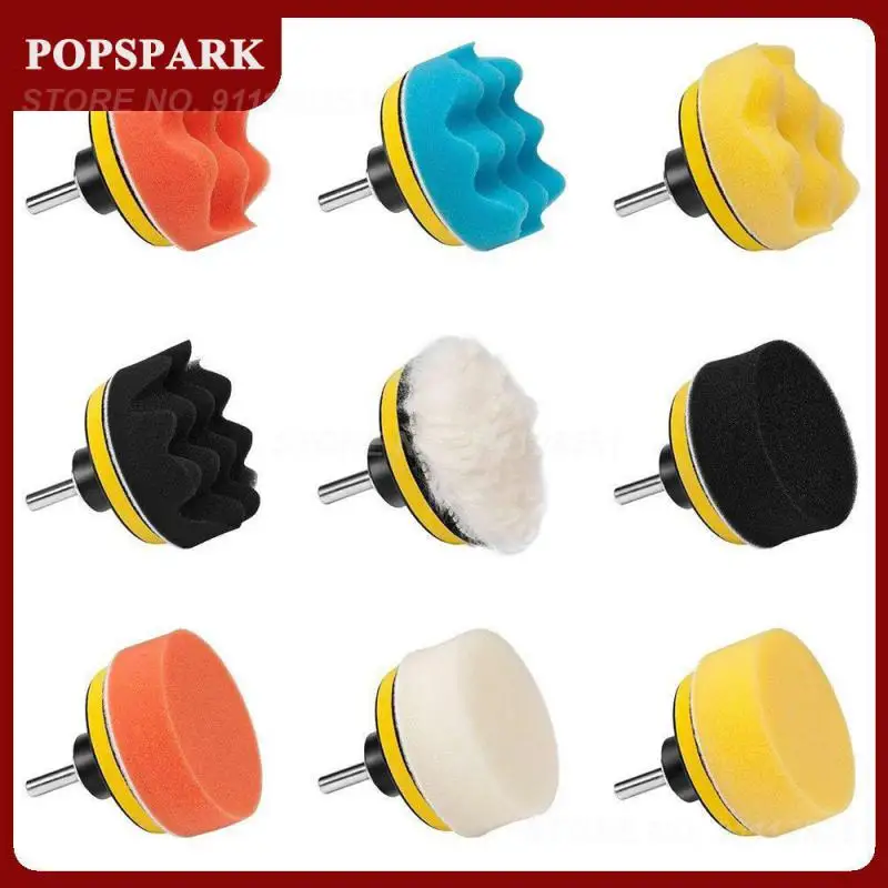 

Multifunctional Car Buffing Pads Car Buffing Pads Polishing Kit Reusable Washable 3 Inch Waxing Foam Polisher Kit Universal 1set