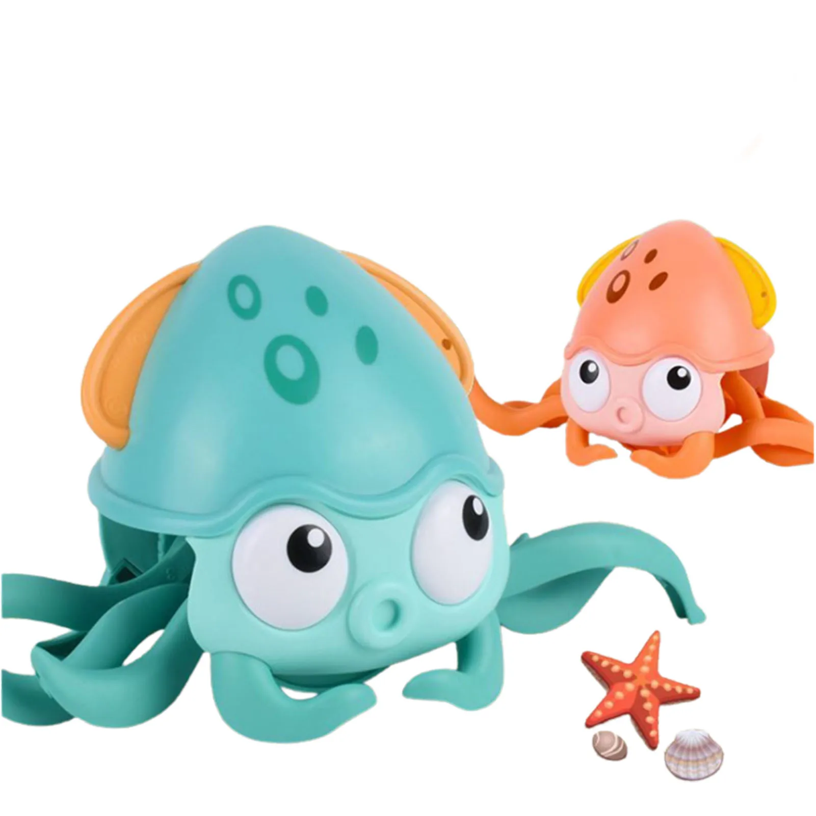 

Octopus Bath Toys Octopus Bath Toys With Music And LED Light Amphibian Movable Pet Octopus Bathtub Toy Clockwork Walking Cute