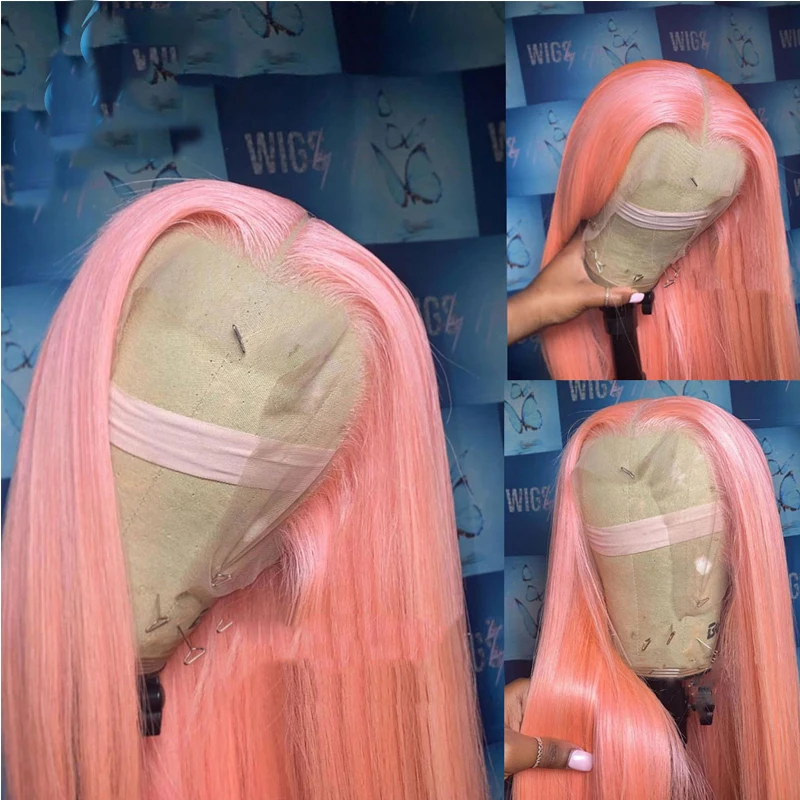 

Highlights Pink Color Hair Silk Base Jewish Wig European Hair Silky Straight For Women Costom Made Kosher Wig