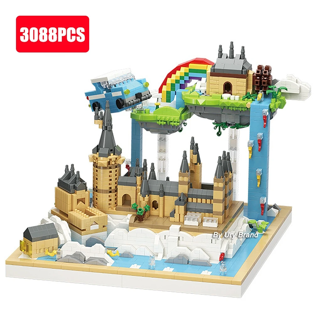 

3088Pcs City MOC Magic Castle Mini Model Diamond Building Blocks Architecture Assemble Bricks Toys For Children Birthday Gift