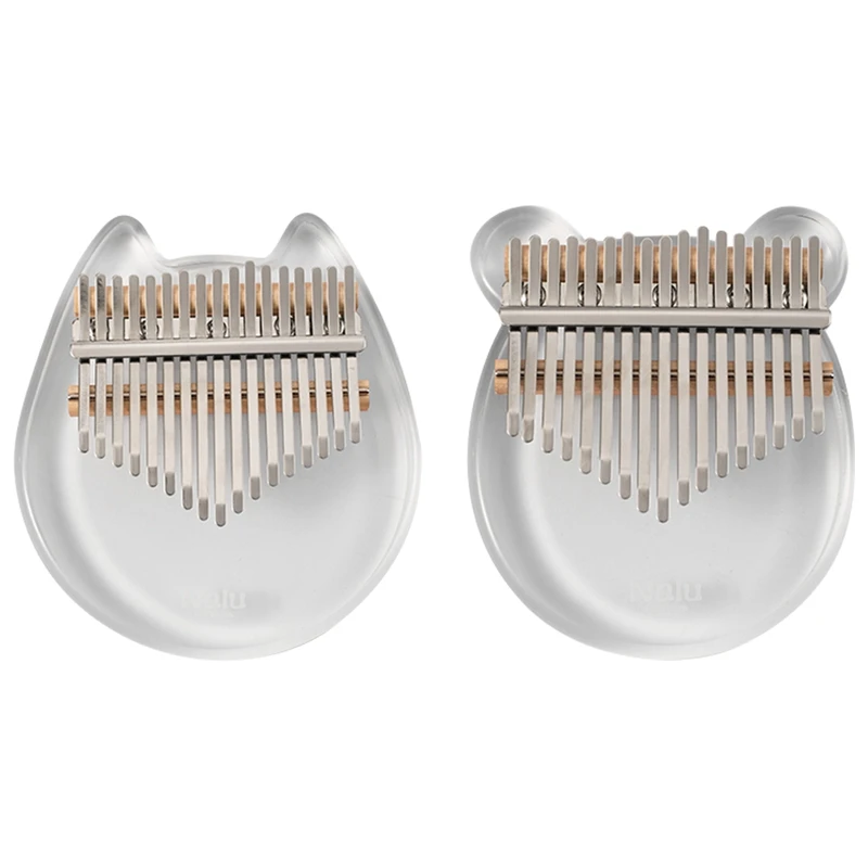 

Nalu NK-CT прозрачная калимба 17 клавиш акриловое пианино с большим пальцем Mbira Likembe клавиатура инструмент Рождественский подарок