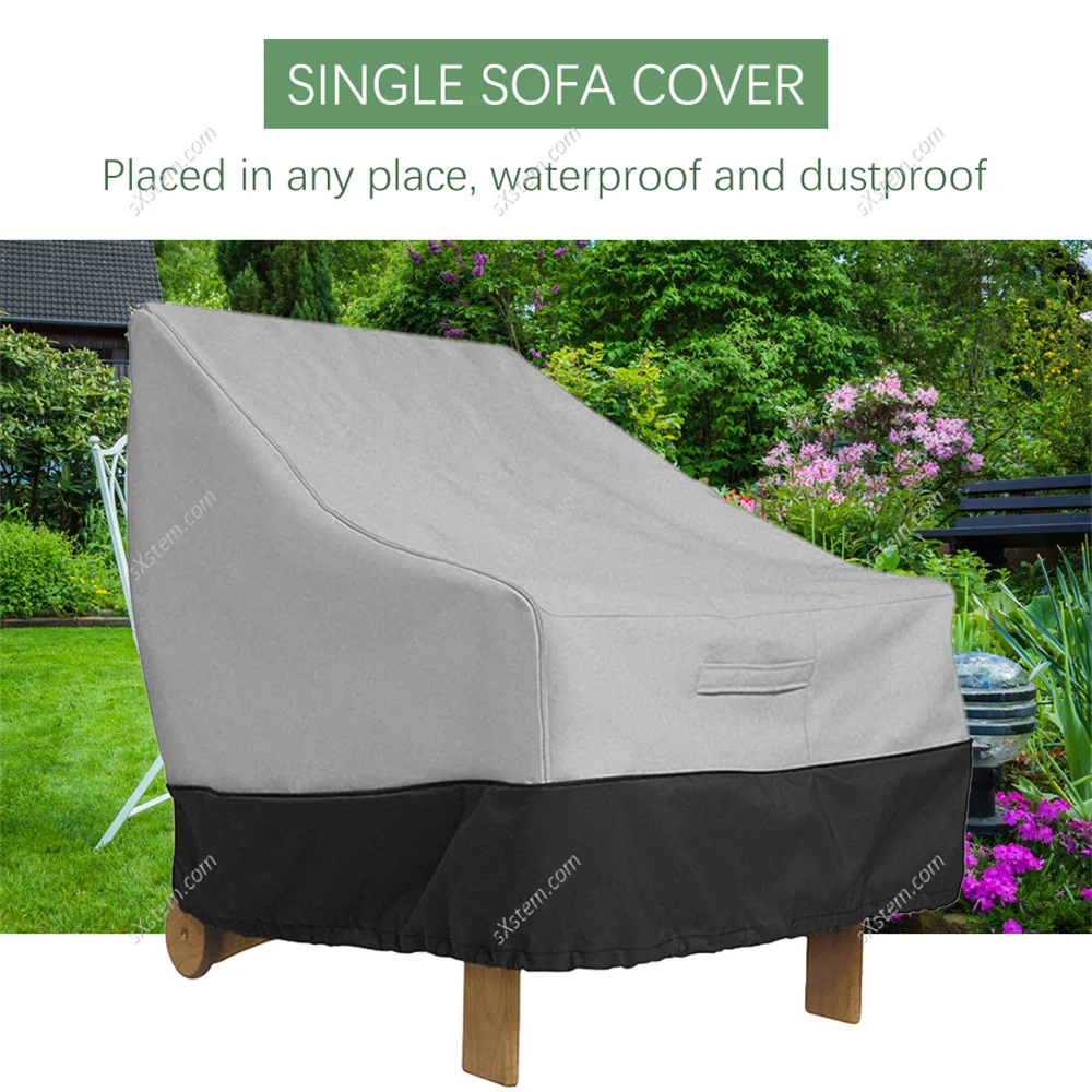 

1pc Outdoor Garden Furniture Chair Dust Cover Patio Waterproof Cover Sunscreen Rain Snow Balcony Sofa Dust Cover