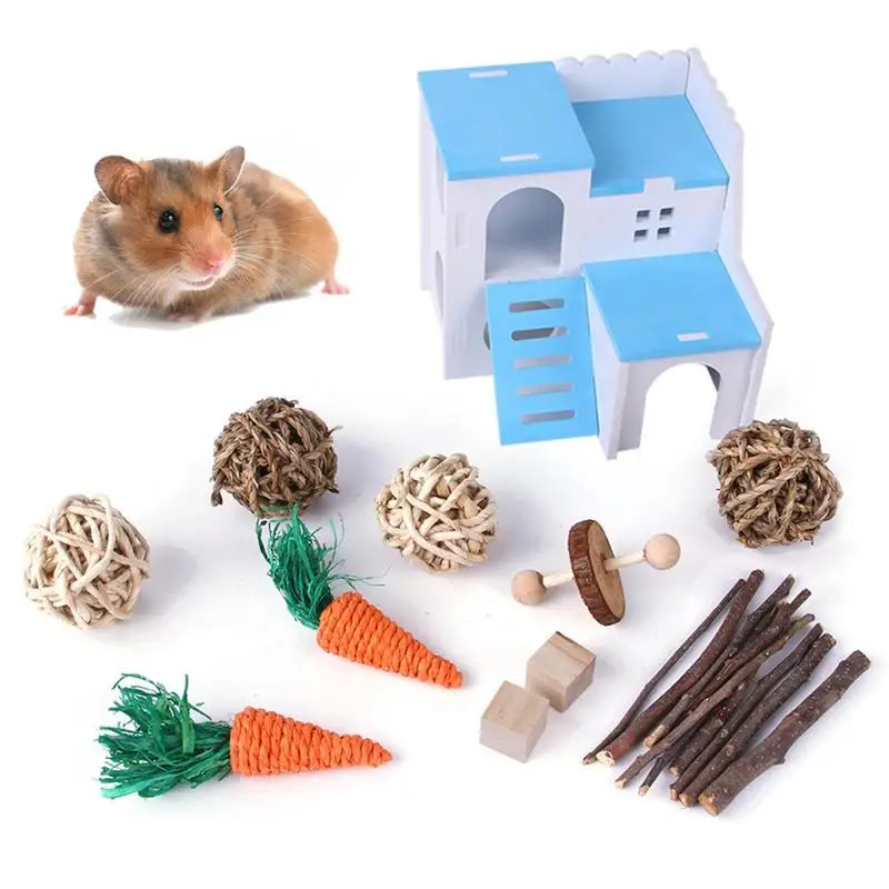 

Rabbit Chew Toys Rabbit Playing Toy Reusable Bunny Teeth Care Molar Toys Chewing Treats Balls For Hamster Chinchilla Guinea Pig