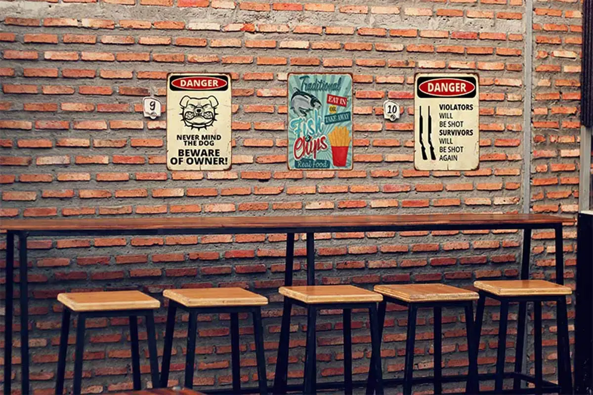 Жестяной знак AOYEGO с рыбками и чипами традиционные жестяные винтажные