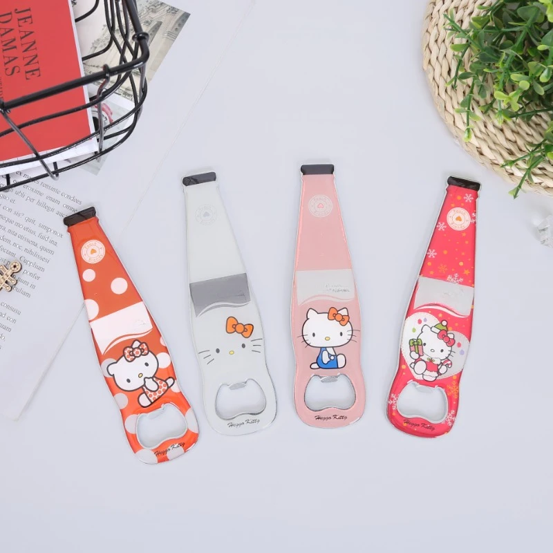 

Открывалка для бутылок Sanrio с рисунком Hello Kitty, металлическая открывалка для бутылок из ПВХ, оптовая продажа