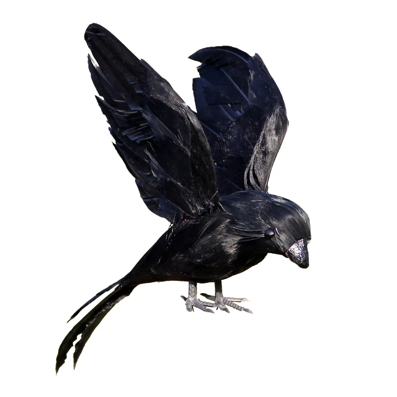 

Halloween Simulation Artificial Black Bird Crow Model Raven Animal Prop Holiday Party Supplies Miniatures Home Garden Decor