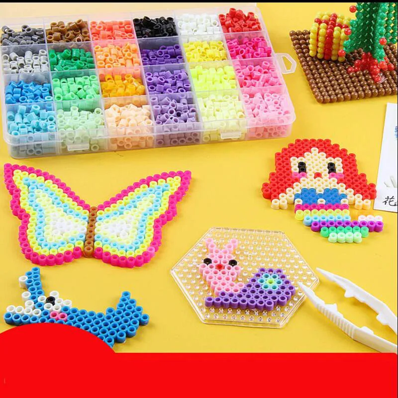 

500pcs 5mm Hama Beads Puzzle Education Toy Iron Pixel Art Jigsaw Patterns Puzzle Perler Beads 3D Puzzles Fuse Beads for Children
