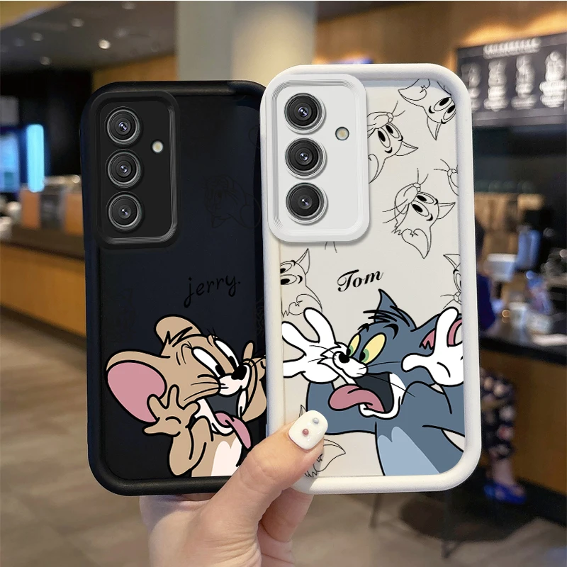 Милый чехол для телефона T-Tom и J-Jerry Samsung Galaxy A35 A34 A33 A32 5G A31 A30 A24 A23 A22 A16 A12 A06 A03 M55