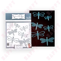 2022 arrival new shabby dragonflies metal cutting dies scrapbook diary decoration embossing paper template diy greet card molds