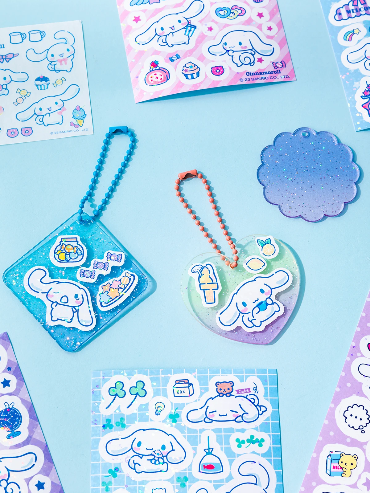 

Kids DIY Cute Goo Card Set Colorful Stickers Handbook Set Cartoon Kuromi Handwork Toy Material For Girl's Birthday Present