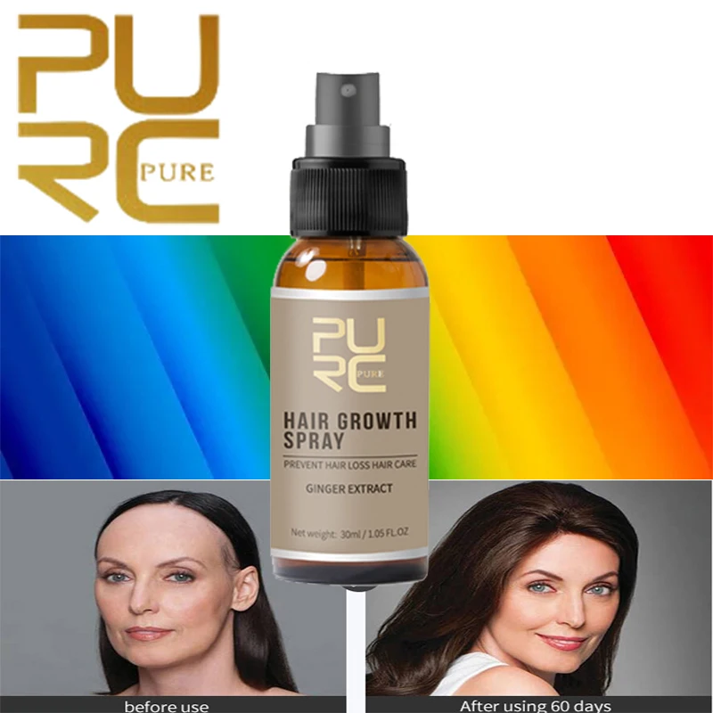 

PURC 5 Bottles Hair Growth Oil Men Fast Hair Growth Products Scalp Treatments Prevent Hair Loss Thinning Beauty Women Hair Care