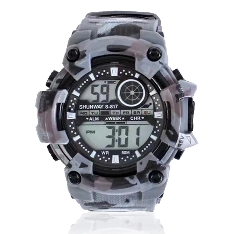 Military Army Men Watch Sports Led Electronic for Fitness Alarm Clock Multifunctional Wristwatch Montre Homme |