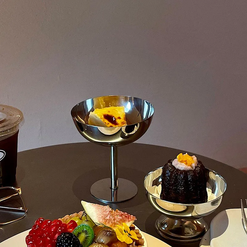 Корейский простой металлический стакан из нержавеющей стали для фруктов хлеба