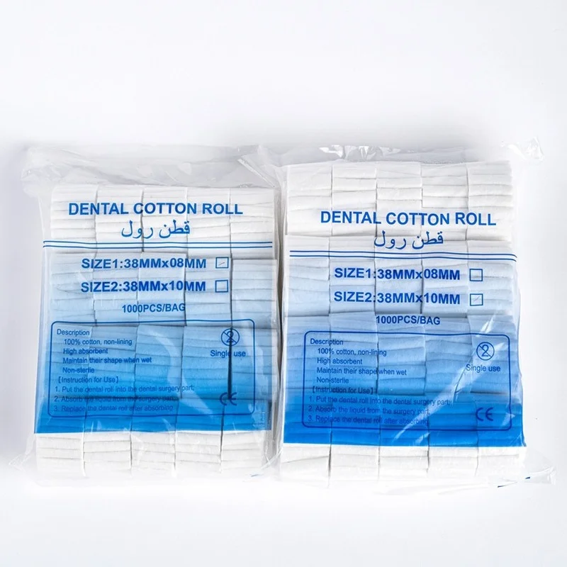 

50/ 1000pcs Dental Hemostatic Dental Cotton Swab Cotton Lap Roll Box of Dental Materials Oral Supplies