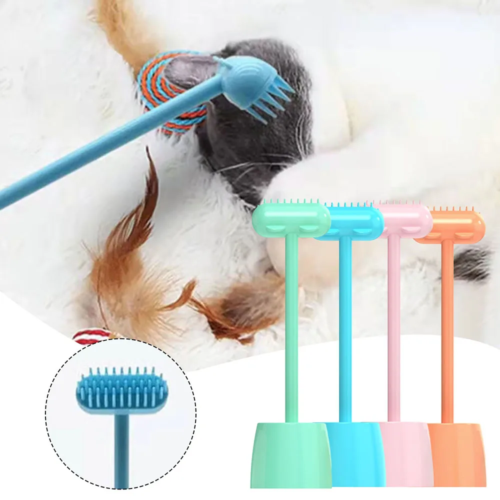 

Lampholder Shape Cat Shedding Toys Interesting Cat Self-cleaning Brush For Pet Rabbits