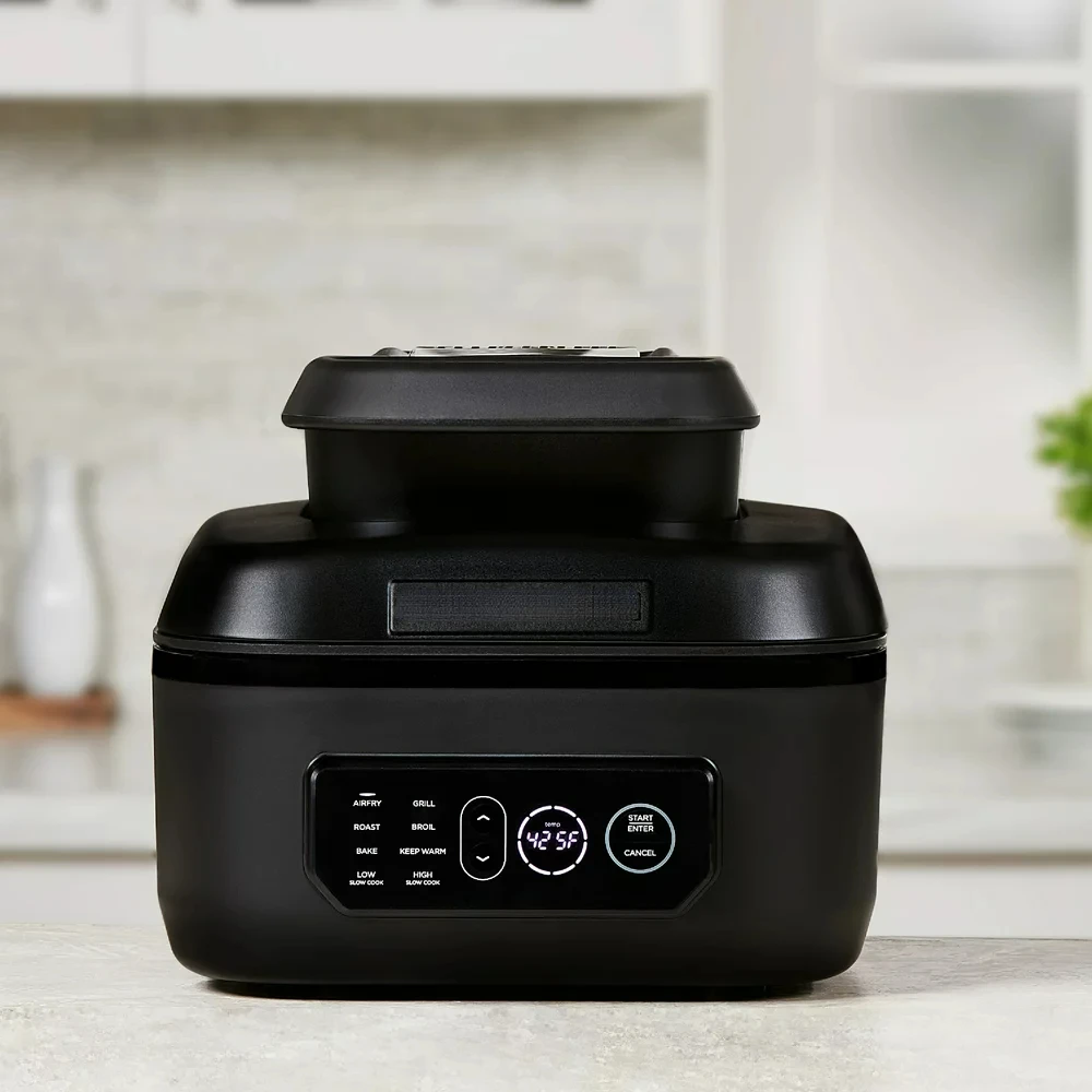 

Grill 7-in-1 Indoor Grill and 6 Quart Air Fryer, Black, MCAFD800D