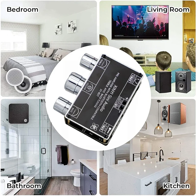 

XY-BDT BT5.1 декодирующая плата 20 Гц-20 кГц двухканальная стереосистема с высоким и низким шагом передний модуль 360 ° бесступенчатый миксер