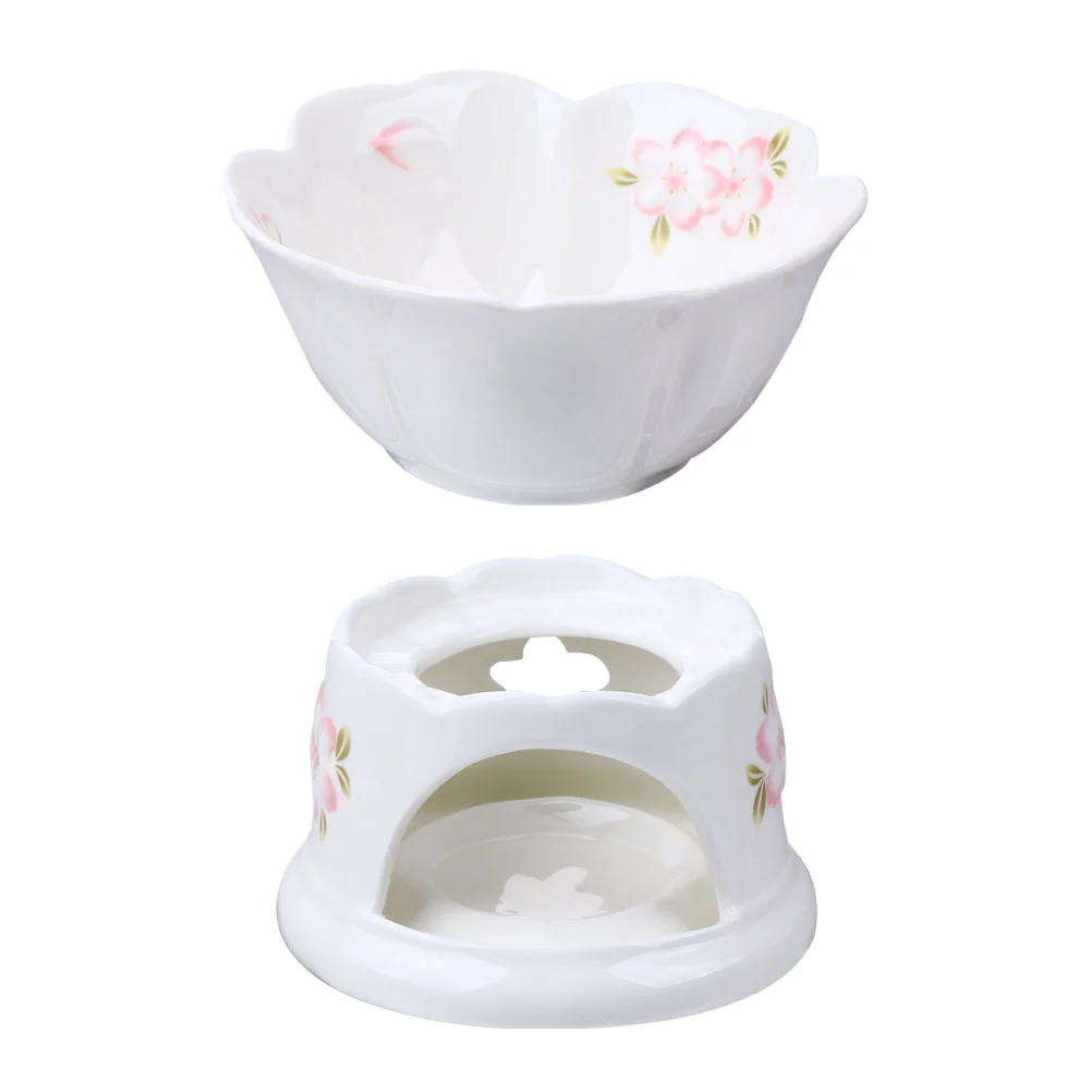 

Fondue Pot Melting Ceramic Chocolate Butter Set Porcelain Warmertealight Maker Party Holder Burner Kitchen Warming Pan Cheese
