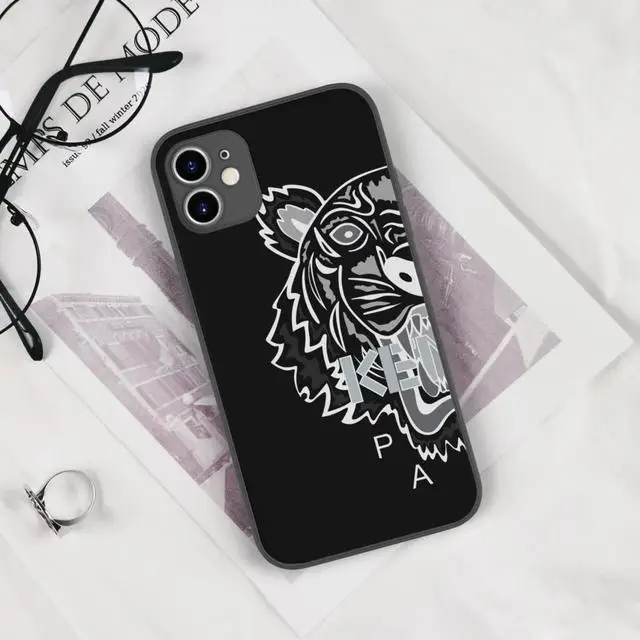 

Luxury brand Coque phone case For iPhone 13 12 mini 11 pro xs max X XR 5 6 7 8 plus tpu tiger head phone cover design-kE n-zOe
