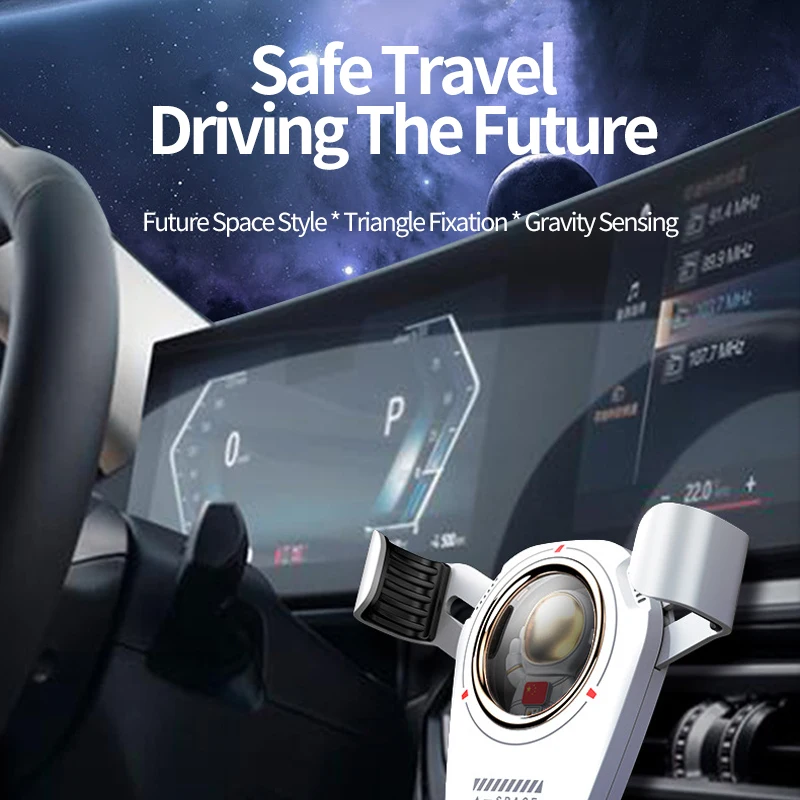 

Universal Astronaut Gravity Car Holder Air Vent Clip Mount Mobile Cell Stand Smartphone GPS Hands Free Personalized Car Mount