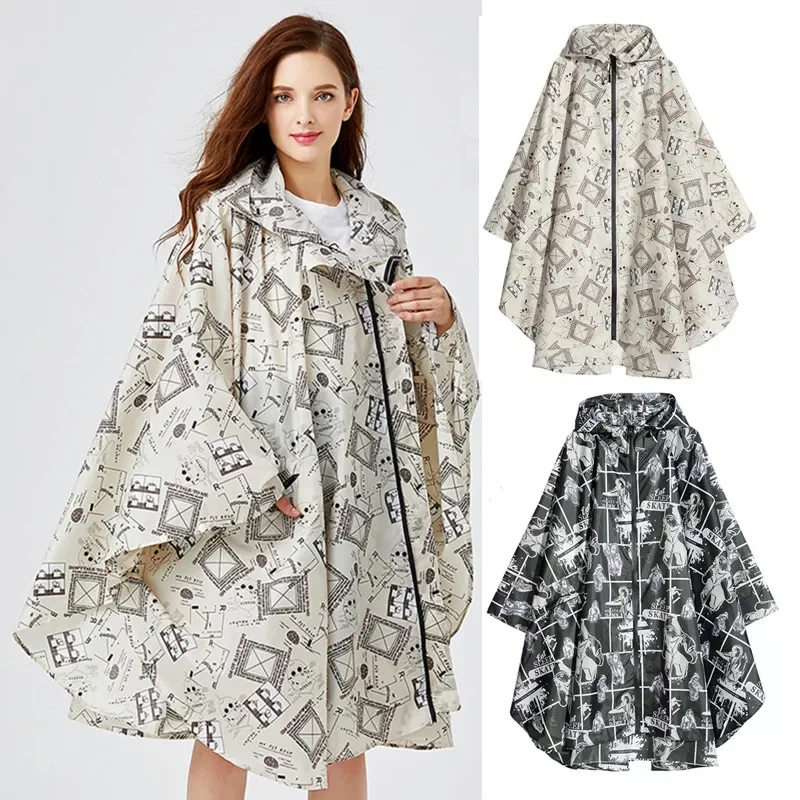 Женский Водонепроницаемый Плащ Экологически Чистый Плащ-пончо Из Полиэстера С