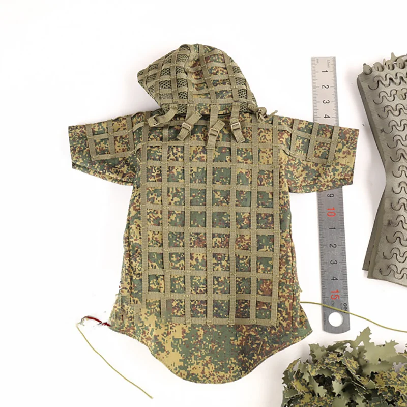 

1/6 Scale Soldier Sniper Ghillie Suit Camouflage Cloth Model Action Figure Accessories Collection Display Ornaments Toy Gift