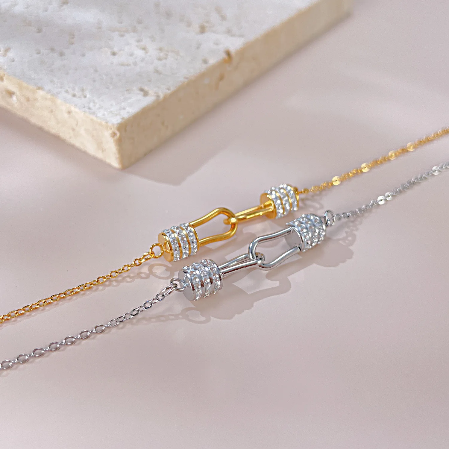 

Stainless Steel Bracelet for Women Zircon Cross Chain Pulseira Feminina