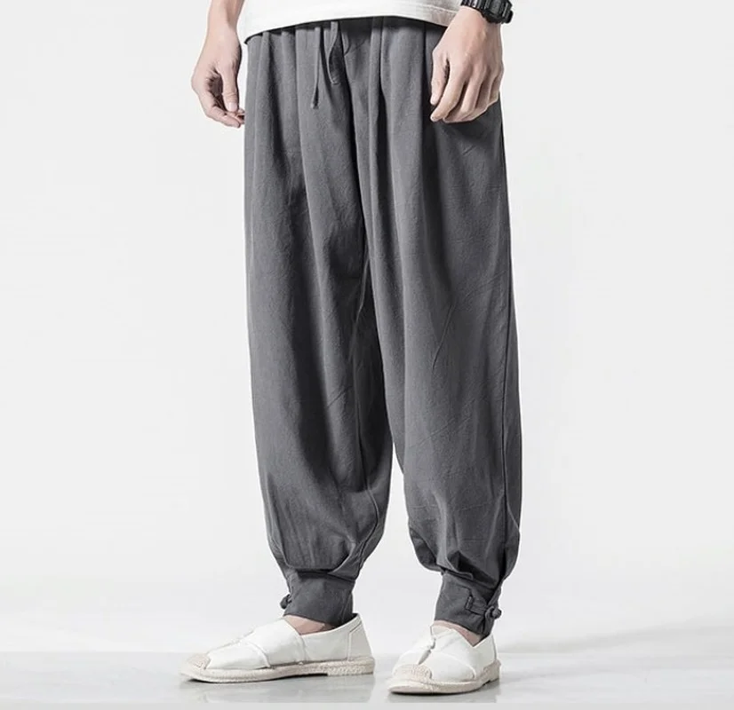 Кимоно в японском стиле Харадзюку юката повседневные свободные штаны-шаровары с