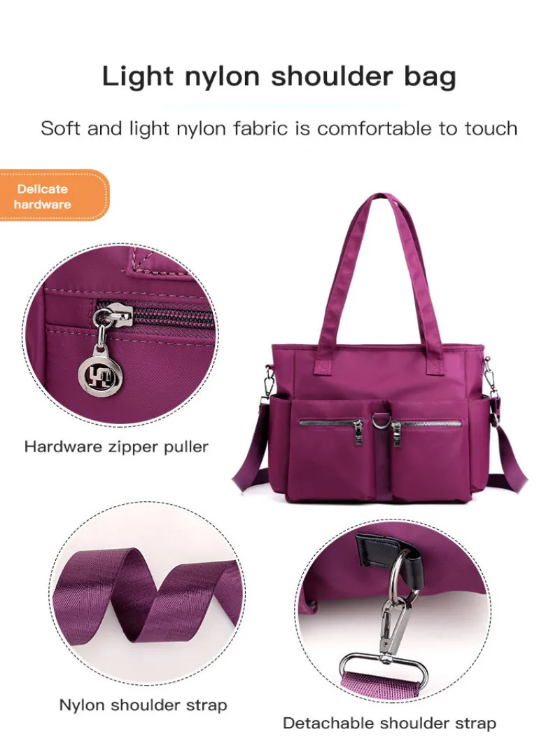 2024 Женская Большая Спортивная Сумка Из Ткани Оксфорд Модная На Плечо С