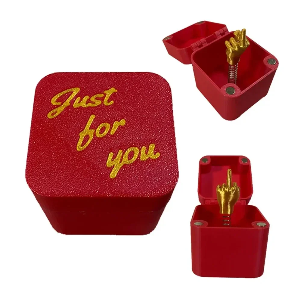 Интересный подарок для розыгрыша средний палец в коробке искрящаяся шутка