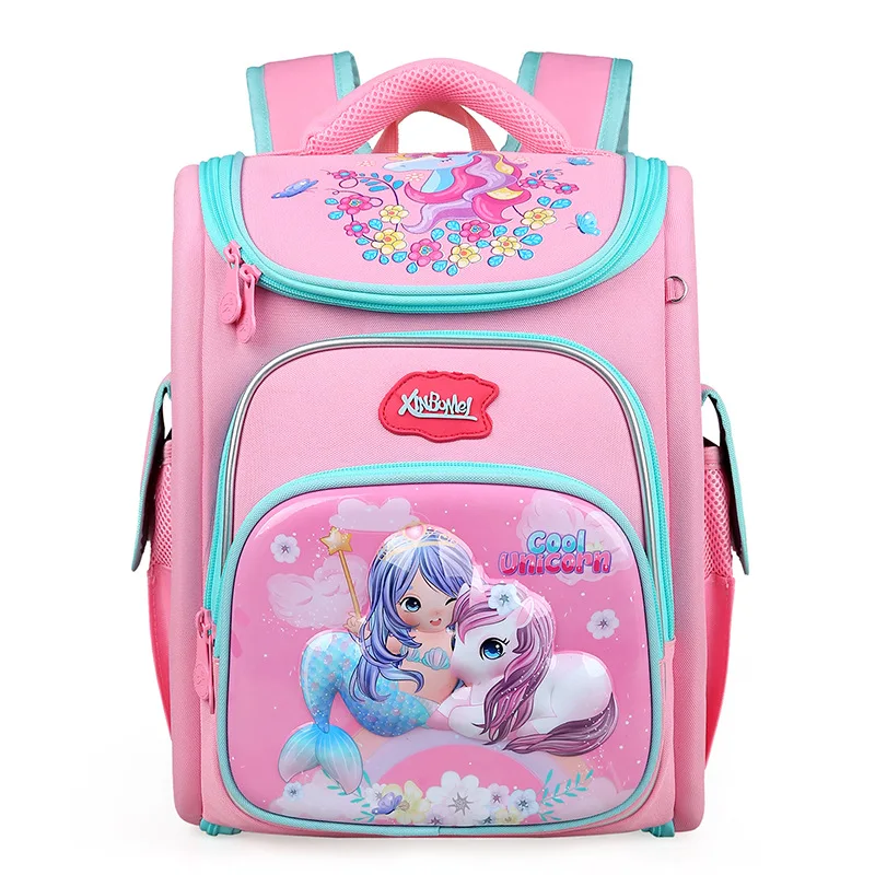 

New Primary 1-3 School kawaii Backpack For Girls Boys Orthopedic Knapsack Children School Bags Girls Cat Satchel mochila escolar