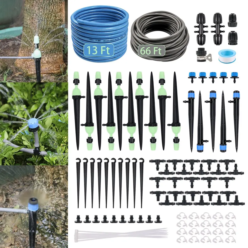 

Drip Irrigation Kit Garden Greenhouse Irrigation System Blank Distribution Tubing Hose Nozzle Sprinkler Sprayer Plant Watering M