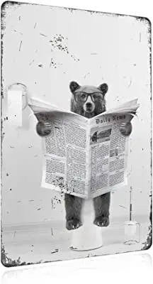 

Interesting bear tin logo, black and white bear metal logo, bear poster bear metal tin logo, rural farmhouse style walls