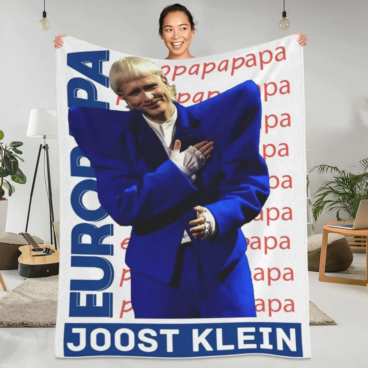 Супер мягкое одеяло Europapa Eurovisions 2024 Joost Klein для путешествий весеннее фланелевое