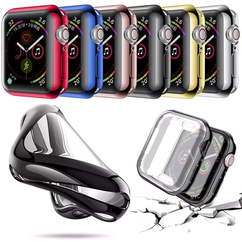 

44mm 40mm TPU Slim Cover case Protector For Apple Watch series 6 5 4 3 2 case 42mm 38m Protective case For iWatch series 6